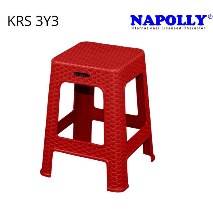 Kursi Bakso Anyaman Rotan Plastik Napolly 3R3 / 3Y3 kursi warung WARNA TULIS DI CATATAN / DIKIRIM RANDOM