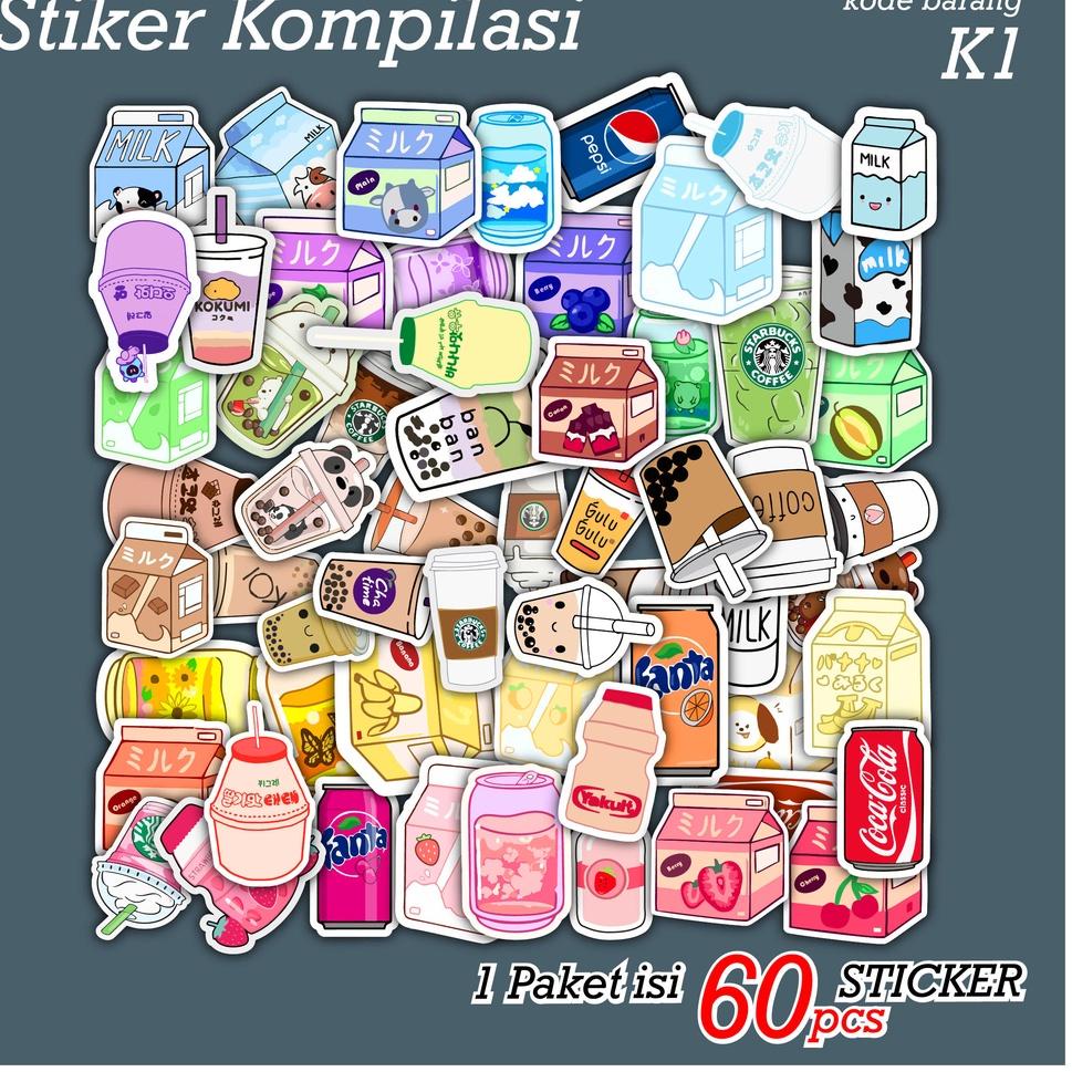 

New [ MAC ] 60 PCS STICKER BOTOL TUMBLR AESTHETIC ANTI AIR UNTUK LAPTOP CASE TUMBLER KOPER HP - K3 な