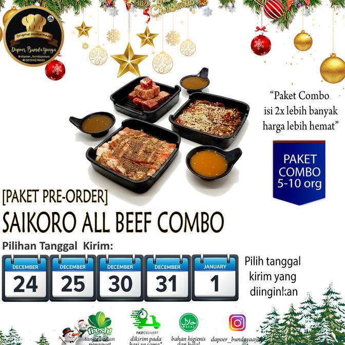 

[Pre Order] Paket Bbq / Saikoro / Grill / Yakiniku All Beef Combo Storcicikfe