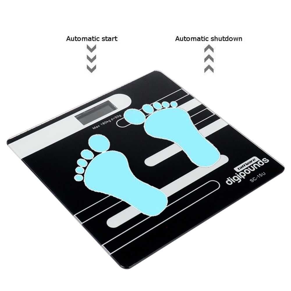 Timbangan Badan Digital + Temperature USB Timbangan Badan Kaca Usb Rechargeable