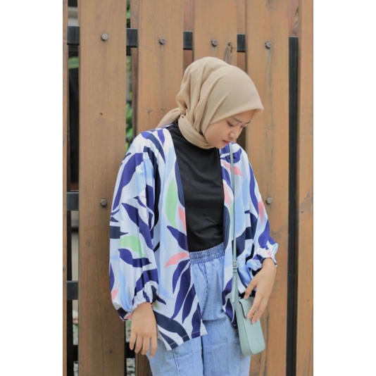 KIYOWO OUTER MOTIF / CARDIGAN CEWEK KUE KEKINIAN LENGAN BALON