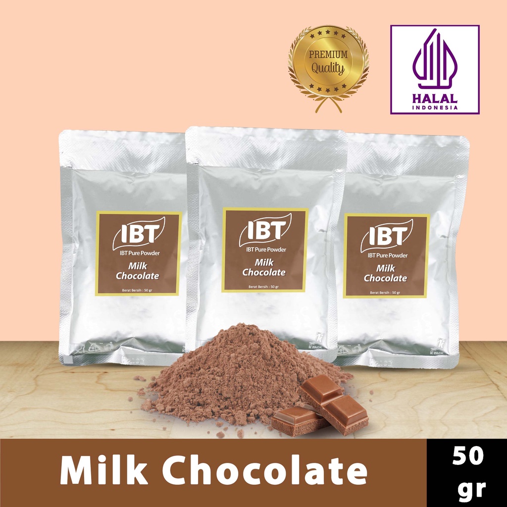 

Bahan Makanan Serbuk Bubuk Kue Milk Chocolate IBT Pure Powder Murni 50gr