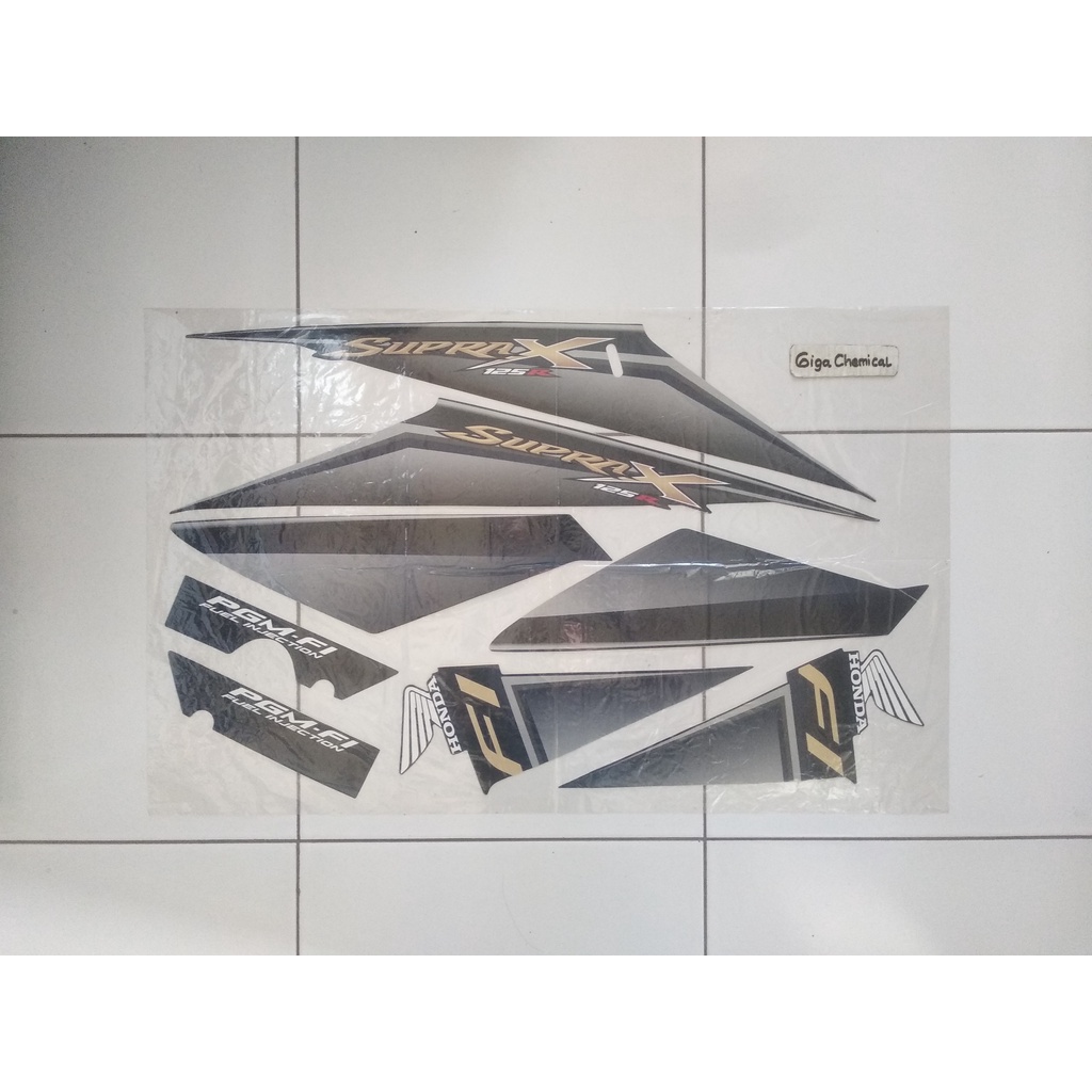 Striping Sticker Lis Honda Supra x 125 FI 2008 2009 Hitam Original