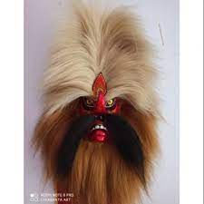 PROMO Topeng Bujang Ganong | Ganongan Dewasa Rambut Sintetis Asli Reog Ponorogo | bujang ganong