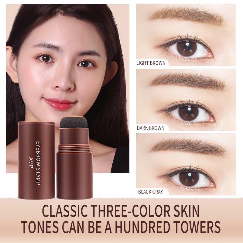 AVP Magic Eyebrow Cetakan Alis Instan Contouring Powder Waterproof With 10 Alis Stamp Reusable termurah