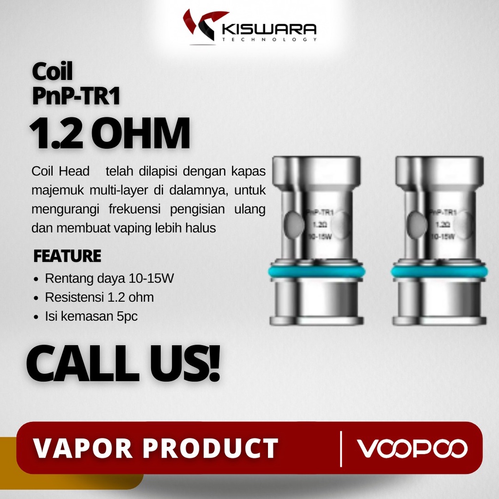 Voopoo PnP-TR1 1.2 Ohm Coil Head PACK 5 PCS