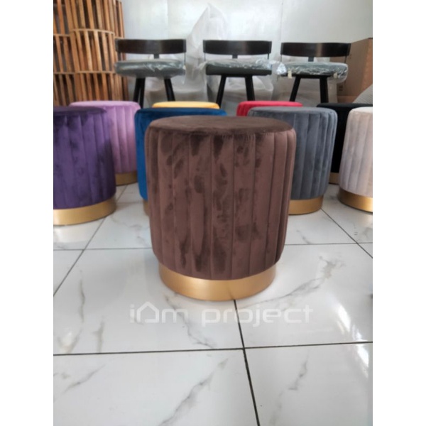 stool stoll kursi bench tempat duduk bulat sofa