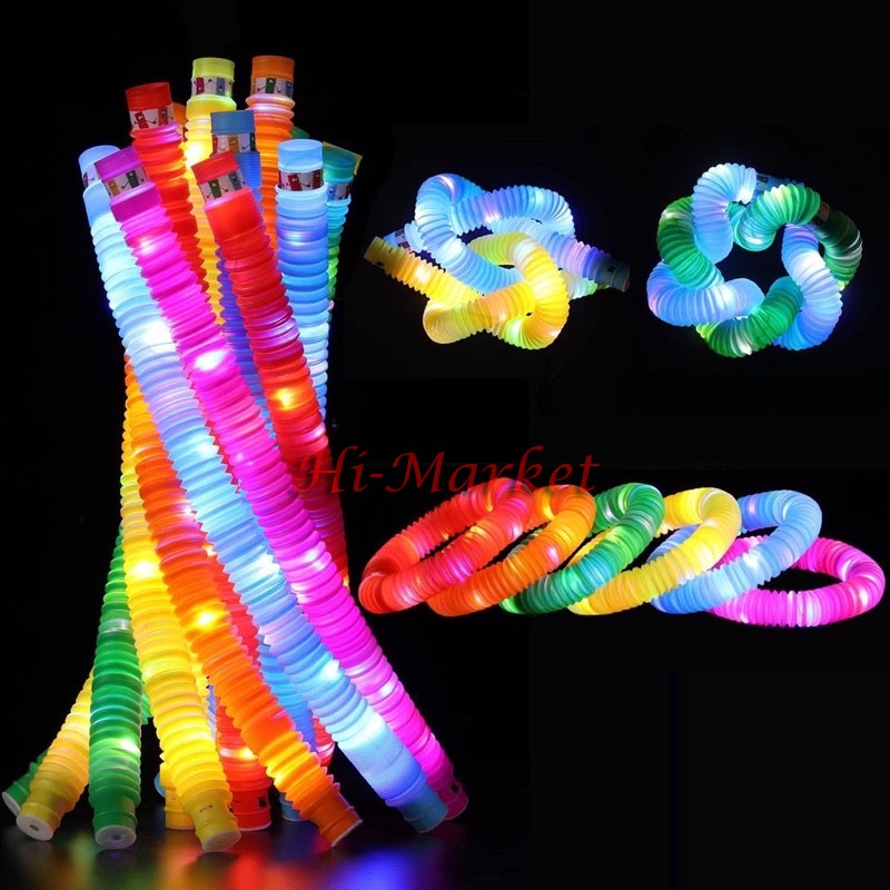 MAINAN ANAK/LAMPU POP LED/ MAINAN PIPA LED POP/ LIGHT UP POP PIPES/LAMPU LED PIPA MURAH MERIAH