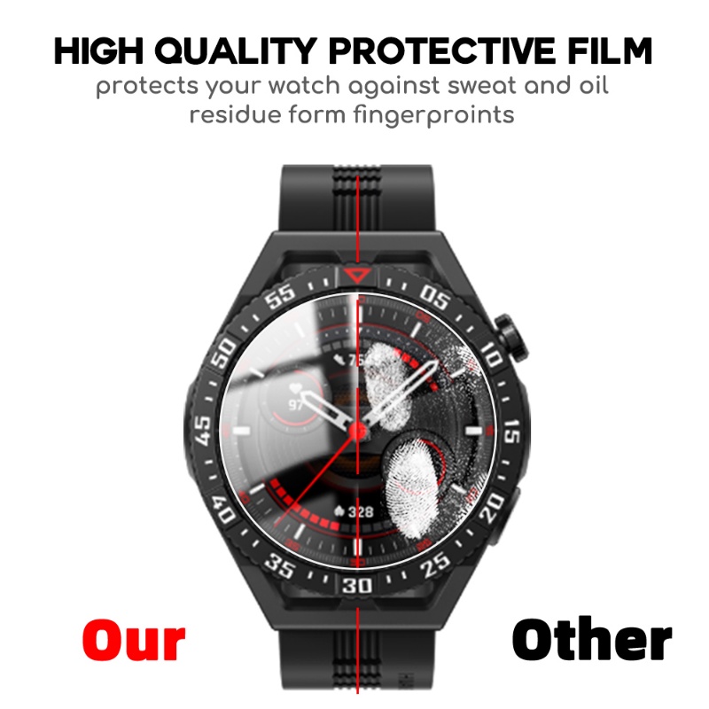 1pcs Pelindung Layar Untuk Huawei Watch GT3 SE/ Tempered Glass Film Transparan Anti Gores/Pelindung Jam Tangan Full Coverage