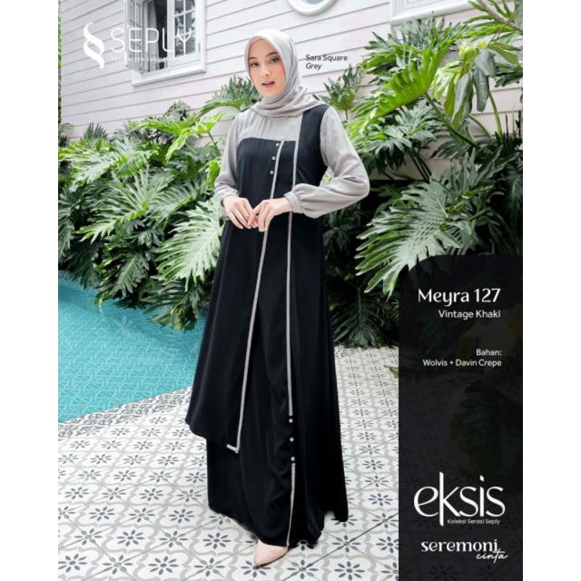 Seply Eksis 127 Vintage Khaki Meyra 127 Kaseo 160 Selia 115 Kliko 115 Baju Muslim Gamis Sarimbit Keluarga Family Series Lebaran Terbaru Ori 2023