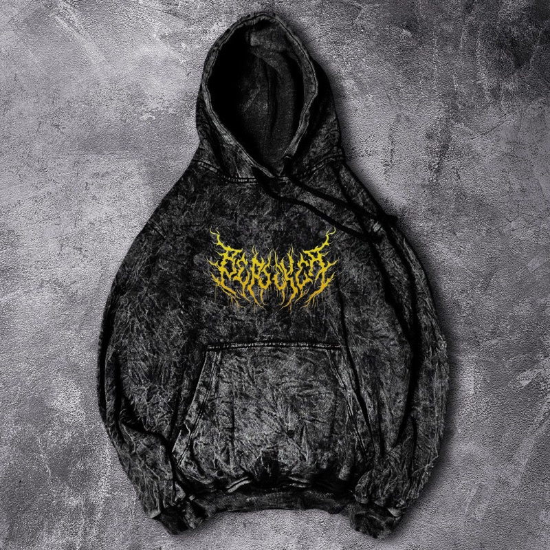 HOODIE PRIA SANDWASH METAL ABSTRACK ORIGINAL WASHED DISTRO