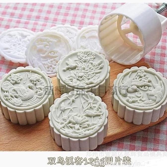 Cetakan Kue Bulan Mould Mold Mooncake/ Moon Cake Plunger 125gr