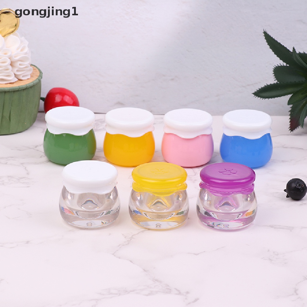 Ggg 1Pc Toples Selai Akrilik Transparan Botol Krim Wajah Wadah Bumbu Portable ID