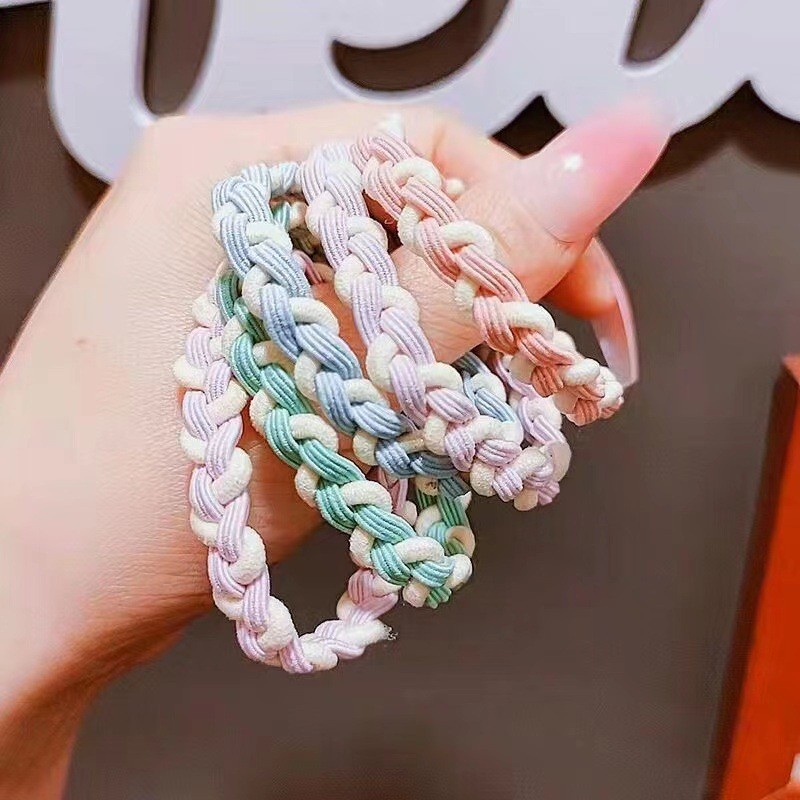 Ikat Rambut Wanita Kepang Elastis Model Gelang Kunciran Rambut