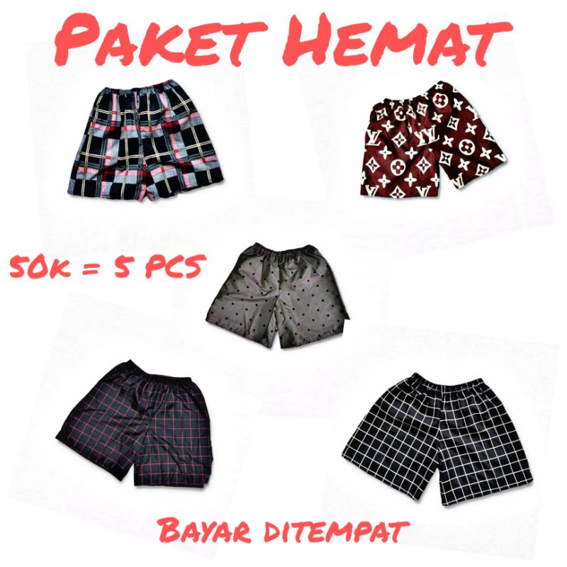 Peker hemat spesial akhir tahun | Celana Boxer unisex