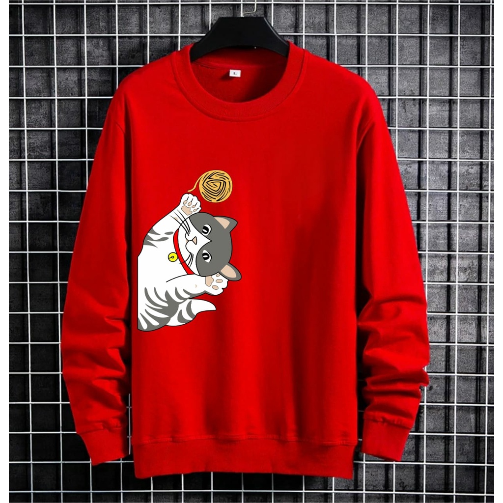 BISA COD/JHOSE/BAJU SWEATER KUCING SAMPING/SWEATER TEBAL/TERBARU