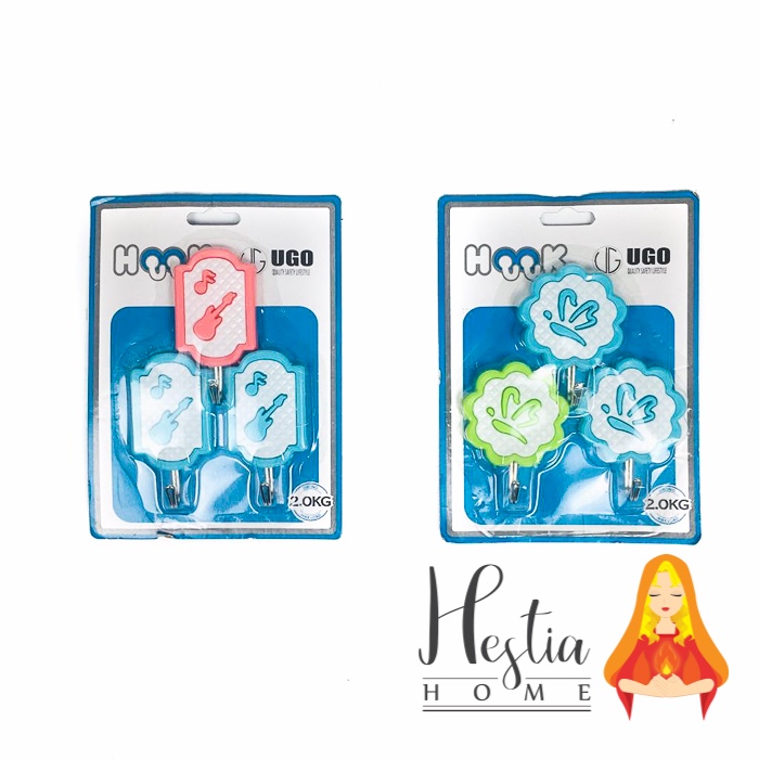 Kapstok Tempel  Dinding Gantungan Isi 3 Pcs Karakter