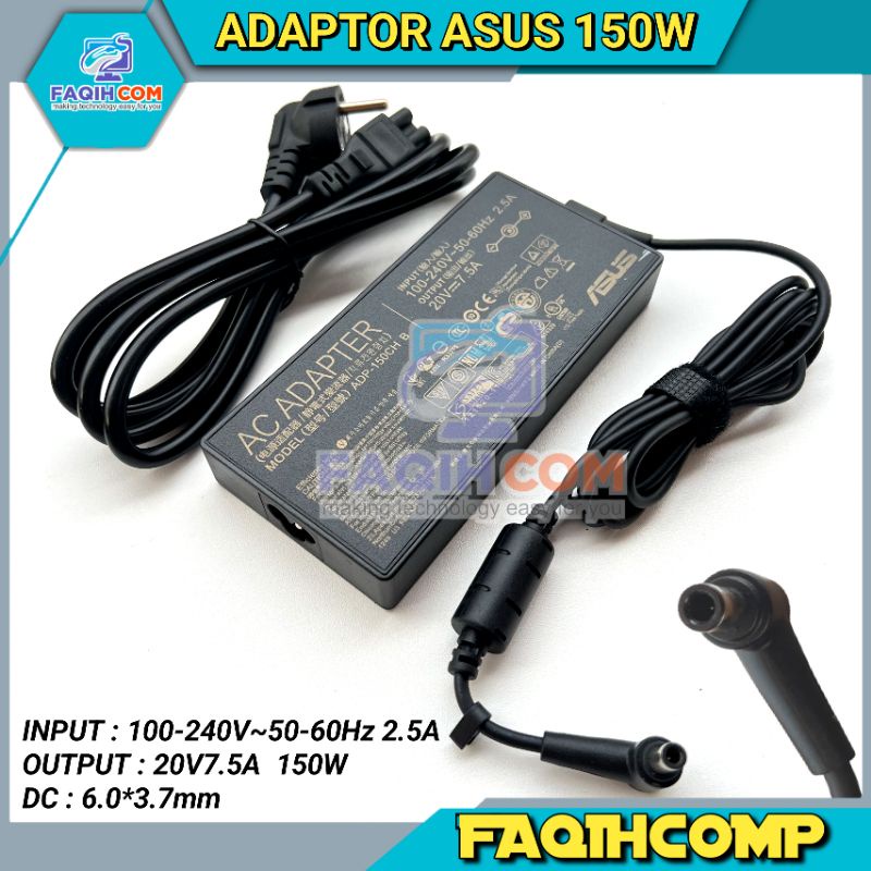 Adaptor Charger Asus TUF Gaming FX505 FX505D FX505DU FX505DT 20V 7.5A 150W (6.0x3.7mm) ORIGINAL