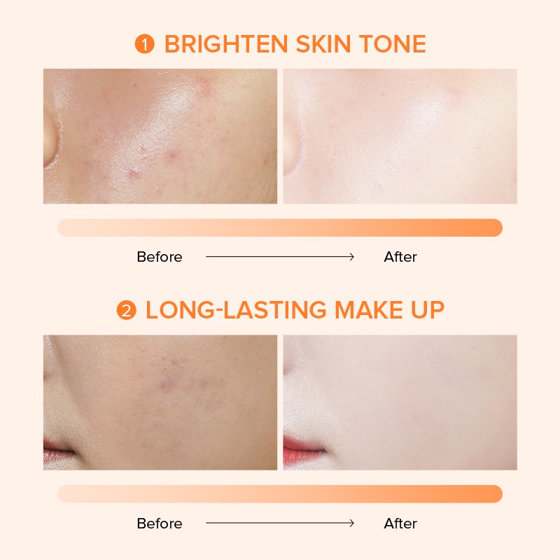 LAIKOU Vitamin C Niacinamide Primer Serum Makeup Base Essence Mencerahkan 100ml