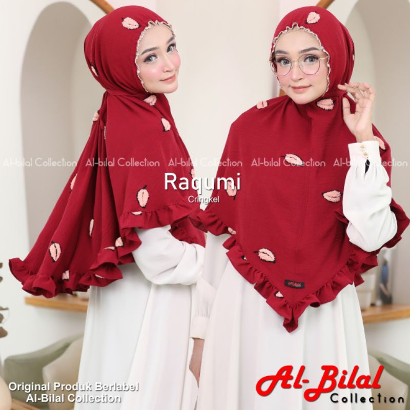 Jilbab Kerut Jumbo Raqumi Cringkel ORIGINAL Al Bilal