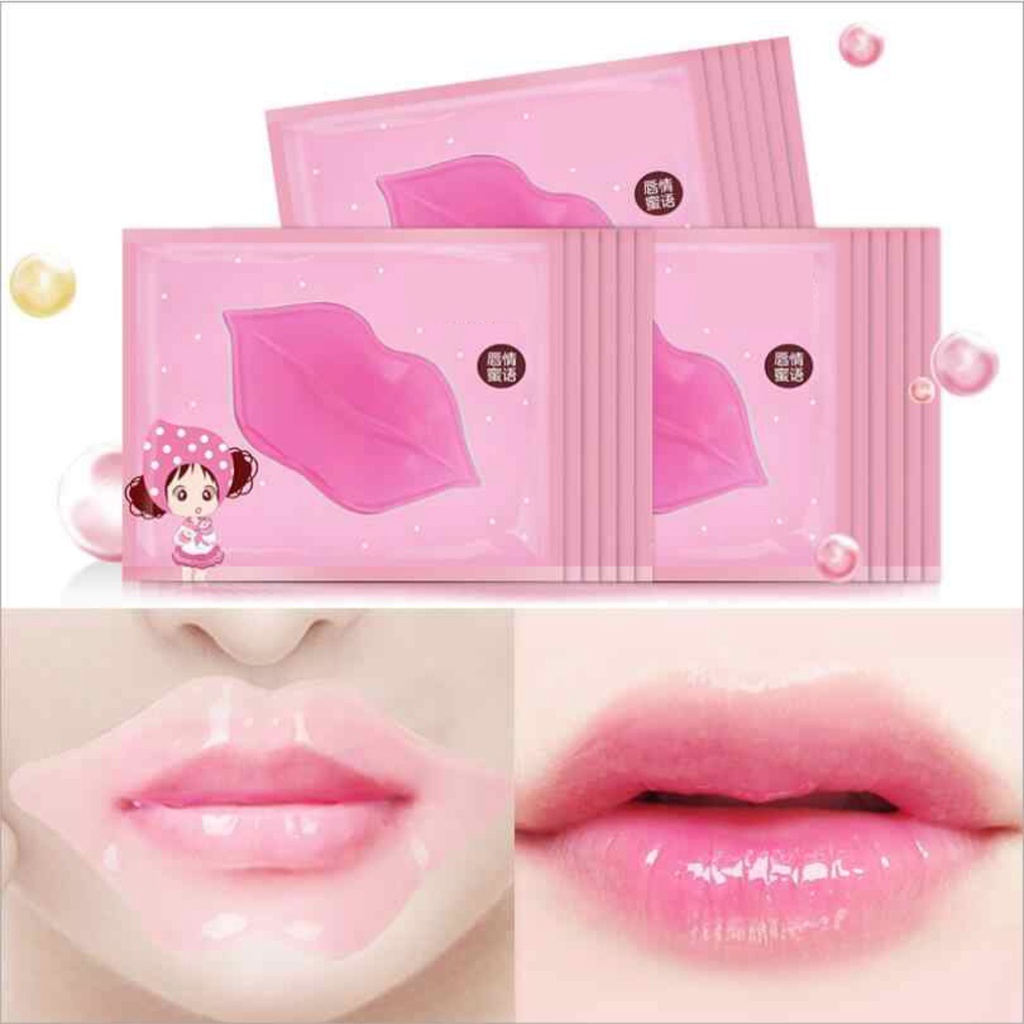 Masker Bibir Collagen Pelembab Mulut Kering Pecah Lip Mask Moisturizing