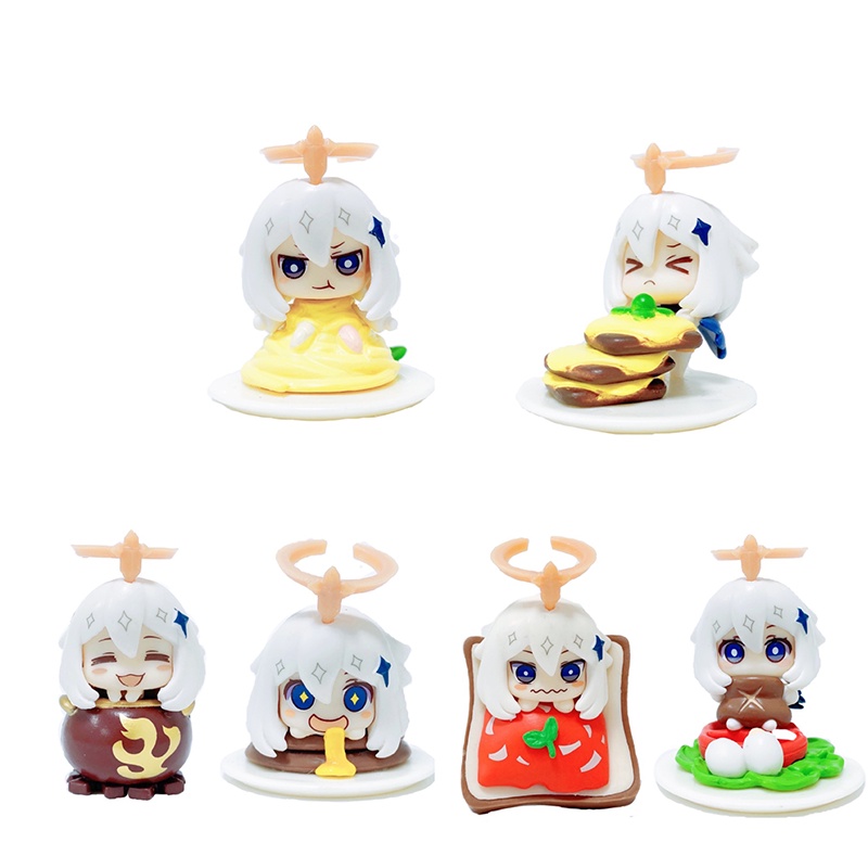 Action Paimon Impact Figure 6pcs/set Genshin Mainan Ornamen Hadiah Anak Desktop