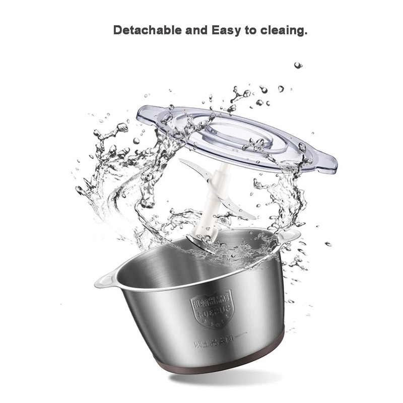 Blender Daging Stainless 2L / Penggiling Daging dan Bumbu Masak / Blender Chopper Serbaguna