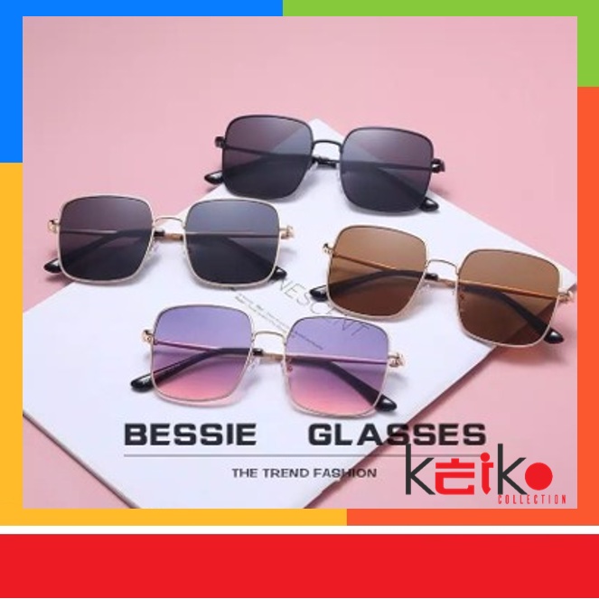 M-MX001 &quot;PROMO&quot; Kacamata Pria/Wanita-Fashion-Retro Vintage Segiempat Metal-Sunglasses-Korea K104