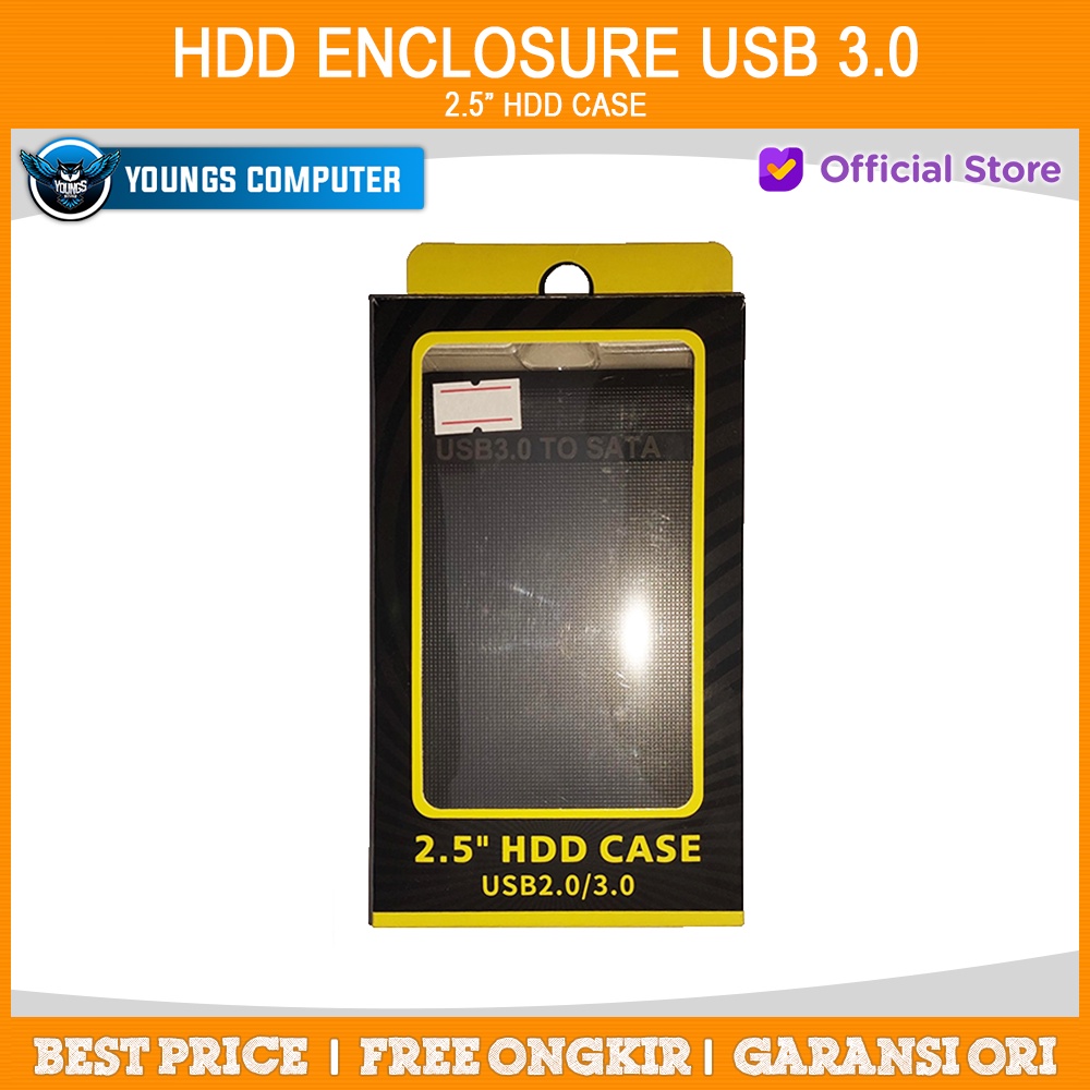 HDD CASE ENCLOSURE 2.5&quot; USB 3.0 HITAM POLOS