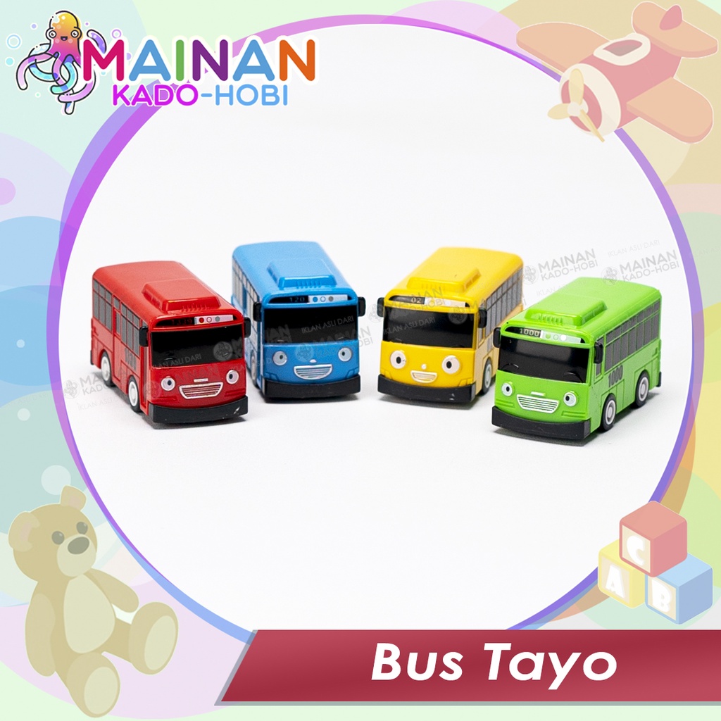 SET MAINAN ANAK MINIATUR DIECAST CAR MINI MOBIL TAYO PULL BACK