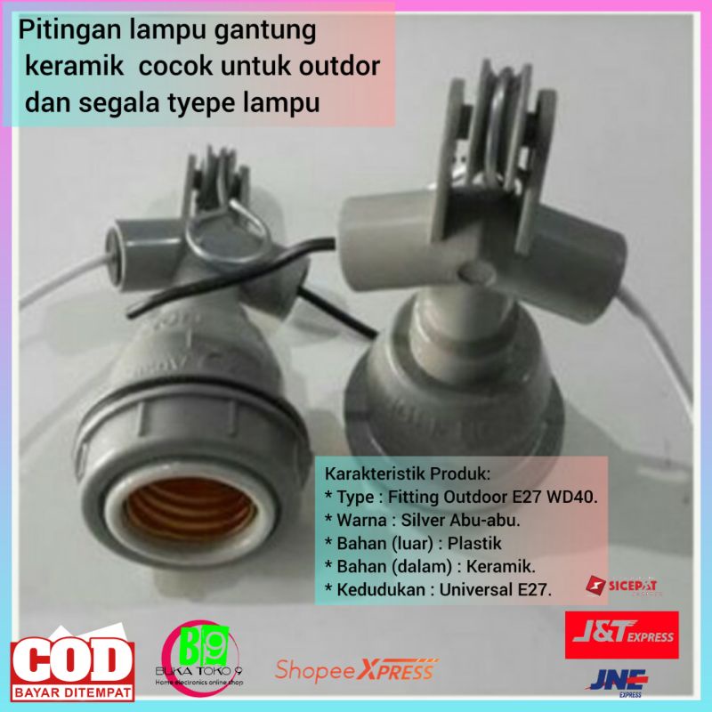 Jual Pitingan Lampu Gantung Keramik Cocok Untuk Outdor Dan Segala Tyepe