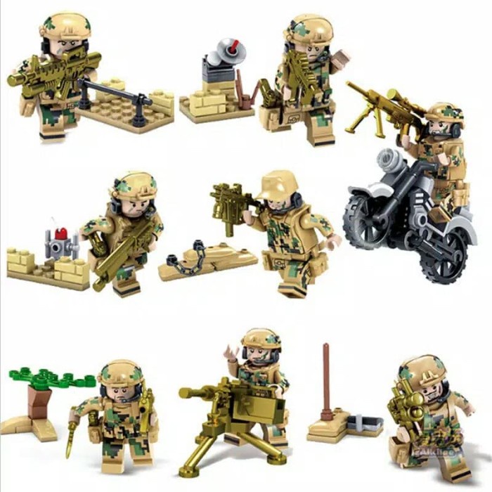 1Pc Action Figure Tentara SWAT toy LEGO mainan koleksi pajangan hobi