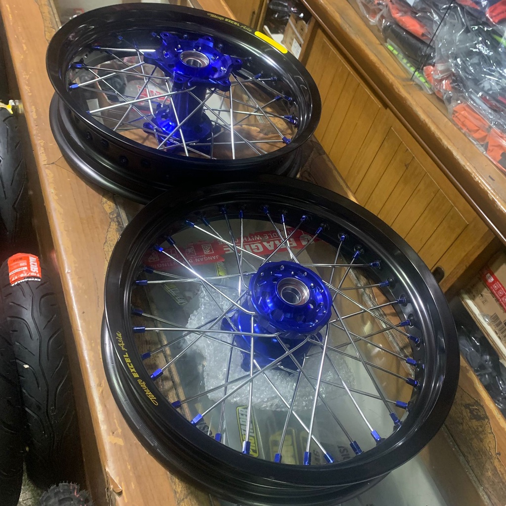 VELGSET SUPERMOTO YZ RING 17 TK EXCEL JAPAN