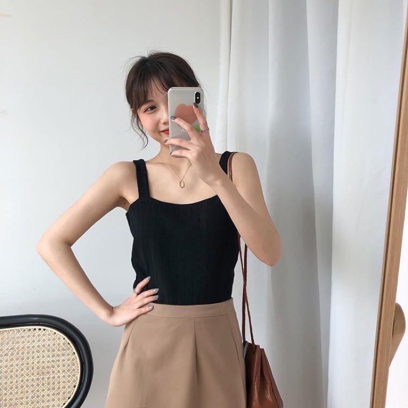 BANYAK VARIAN TANKTOP DAN KEMBEN LENGKAP WARNA {Bisa kirim instant COD Medan Termurah} TANKTOP Best Seller Korean Knit Tank Top | TANK TOP WANITA TALI RIB | TERMURAH 1 KG MUAT 12PC