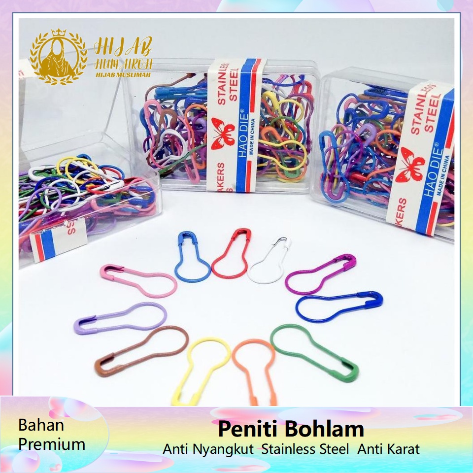 Hijab Humairoh - Peniti bohlam  Bahan premium  Accessories hijab  Peniti jilbab bohlam  Anti nyangku