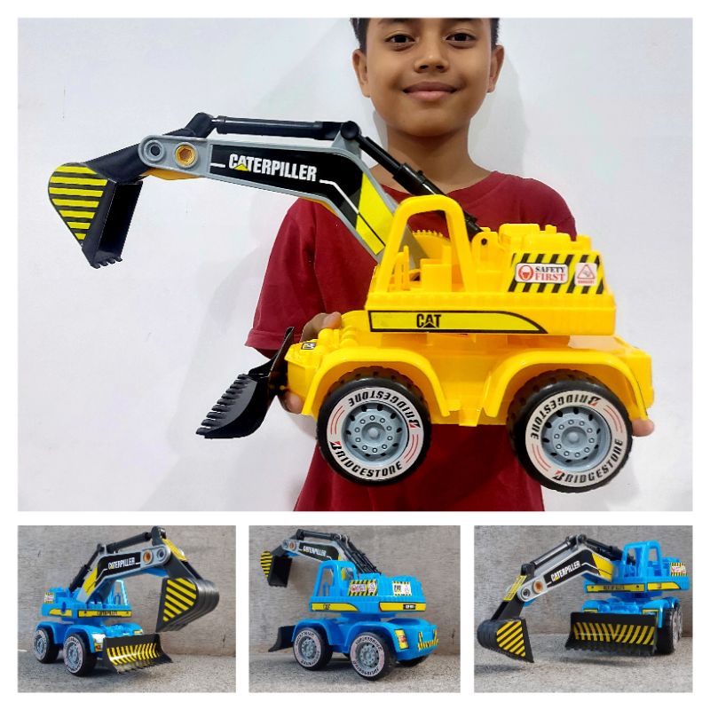 Mainan Excavator Jumbo Edukatif - Mobil Truk Beko Anak Besar Edukasi