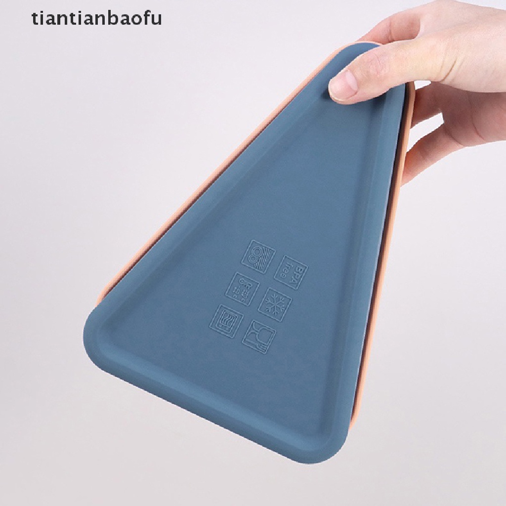 [tiantianbaofu] 1pc Reusable Silicone Pizza Box Segitiga Portable Wadah Pizza Butik