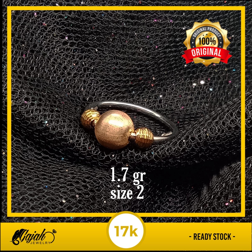 Cincin anak emas 17k - 1.7 Gr kadar 750 - 4054