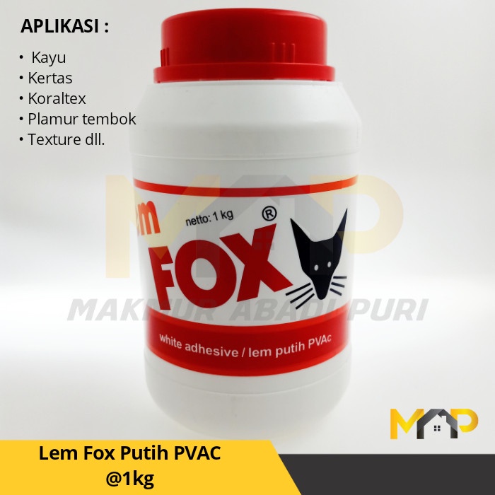 

✨NEW✨ - Lem Fox Putih PVAC 1kg - Lem Putih Serbaguna - Lem Kayu - Lem Kertas