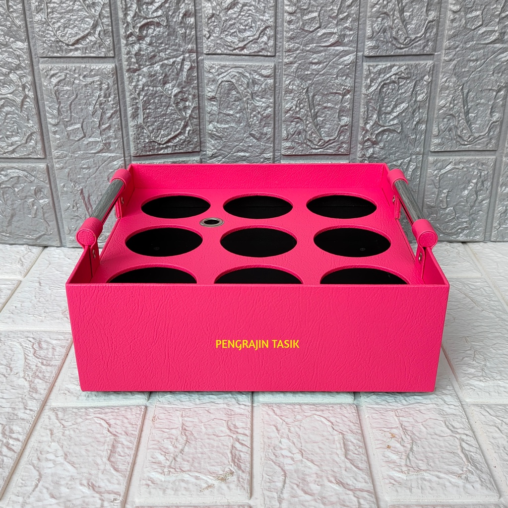 Tempat Aqua Gelas Isi 9 Cup Model Kotak & Oval Keranjang Aqua Gelas Unik Tempat Air Mineral Cup Kera