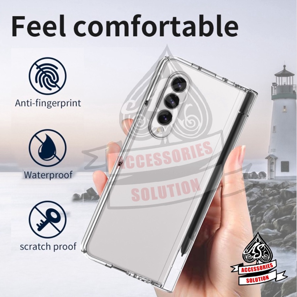 FUZE HARDCASE BENING CLEAR SAMSUNG Z FOLD 3 4 ACRYLIC FUZE CASE (DEPAN BELAKANG)