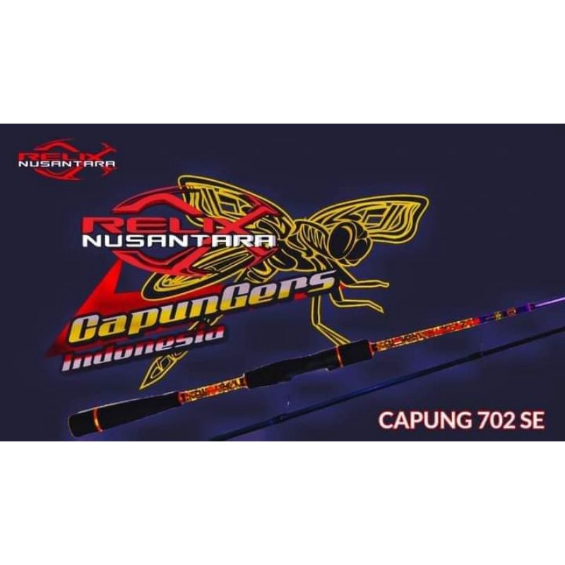 Joran Relix Nusantara Capung 702 Spesial Edition bumblee bee pancing casting Ultralight spinning