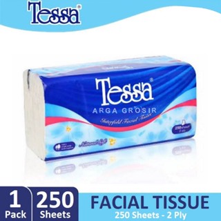 Jual TESSA Natural Soft Facial Tissue [250 sheets/ 2 ply] Tisu/ Tisue ...