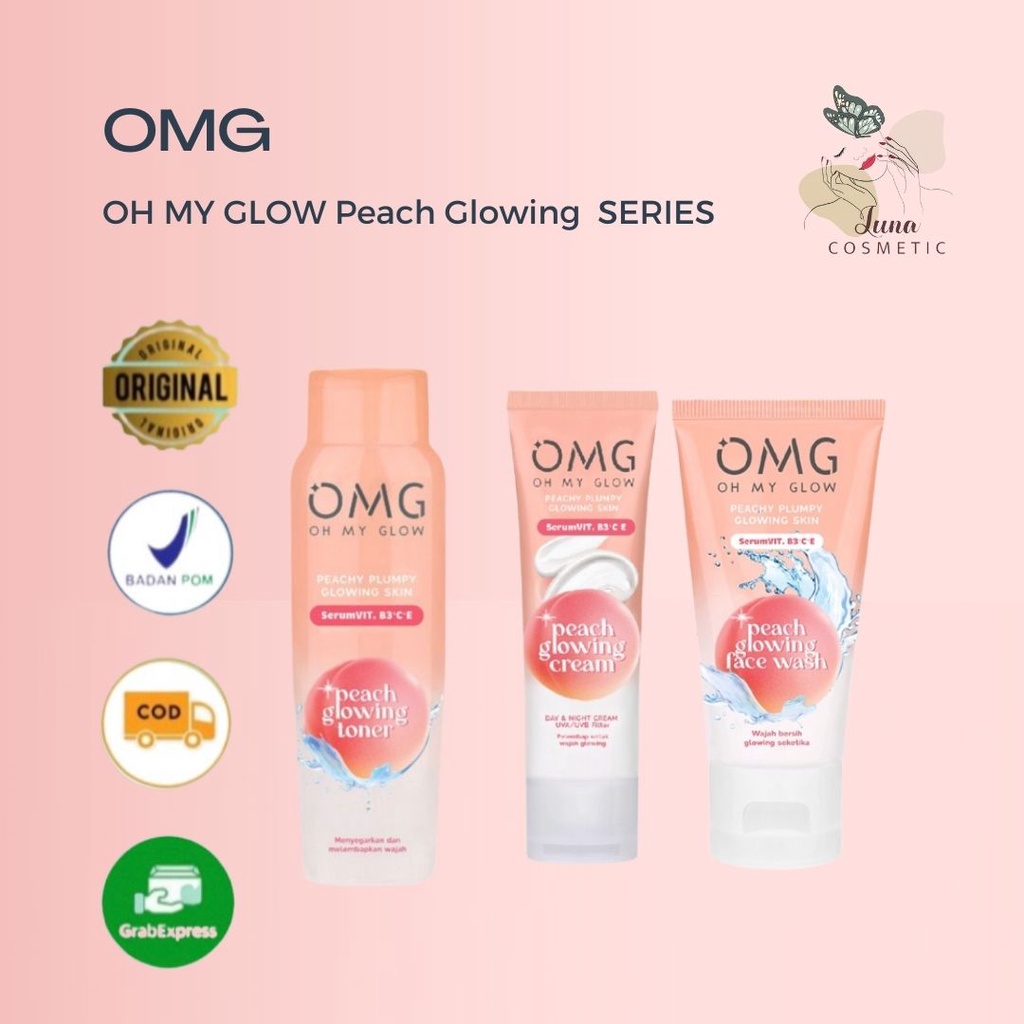 OMG OH MY GLAM GLOW Peach Glowing Face Wash / Toner / Cream