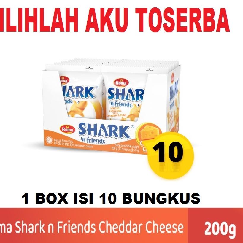 

T6T✩ Biskuit Roma Shark n Friends Cheddar Cheese - (HARGA 1 BOX ISI 10) Terkini