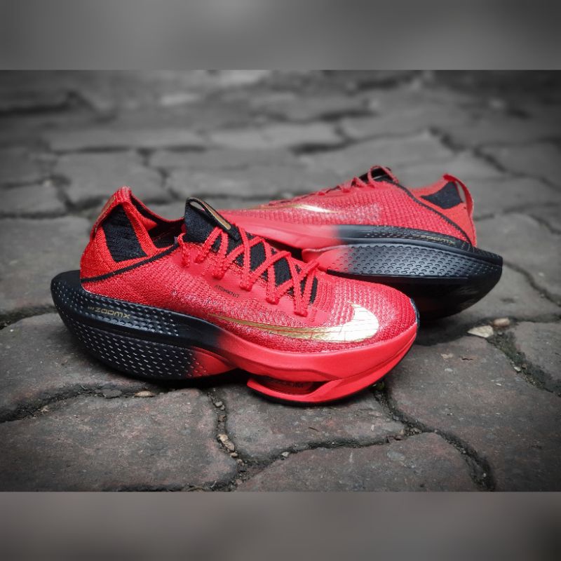 Sepatu Nike Air Zoom Alphafly Next% 2 - Red Black Gold