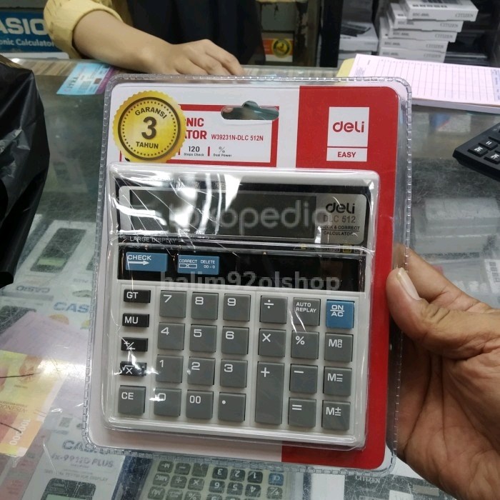 

GRATIS ONGKIR Calculator/kalkulator Deli DLC-512 Mesin Hitung ORIGINAL