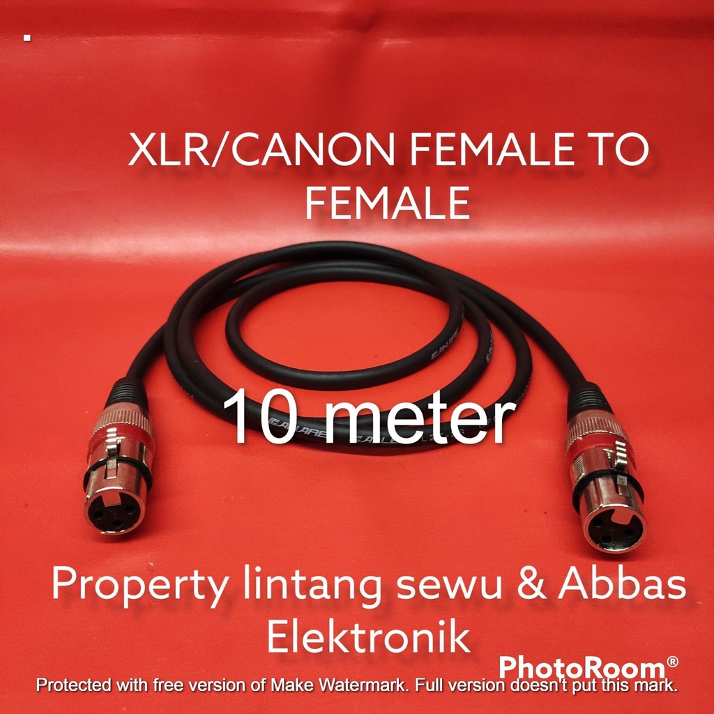 KABEL JEK XLR CANON FEMALE TO CANON FEMALE 10 METER