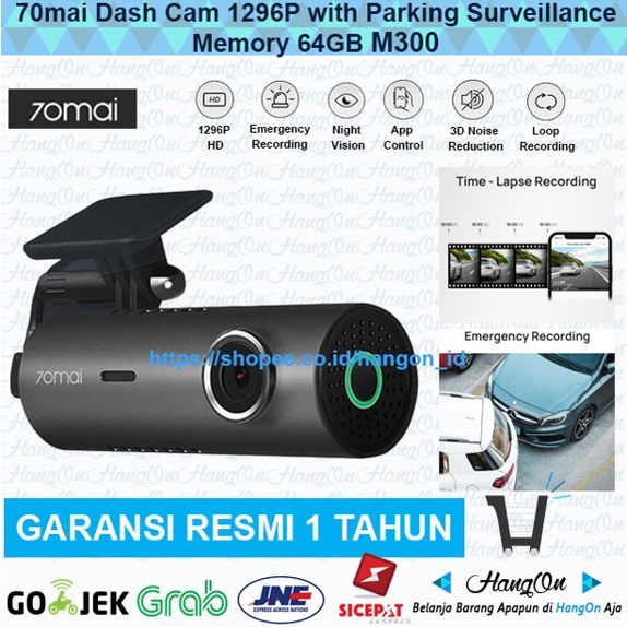 70mai Dash Cam M300 1296P 140° Camera Mobil Car dashcam Night vision