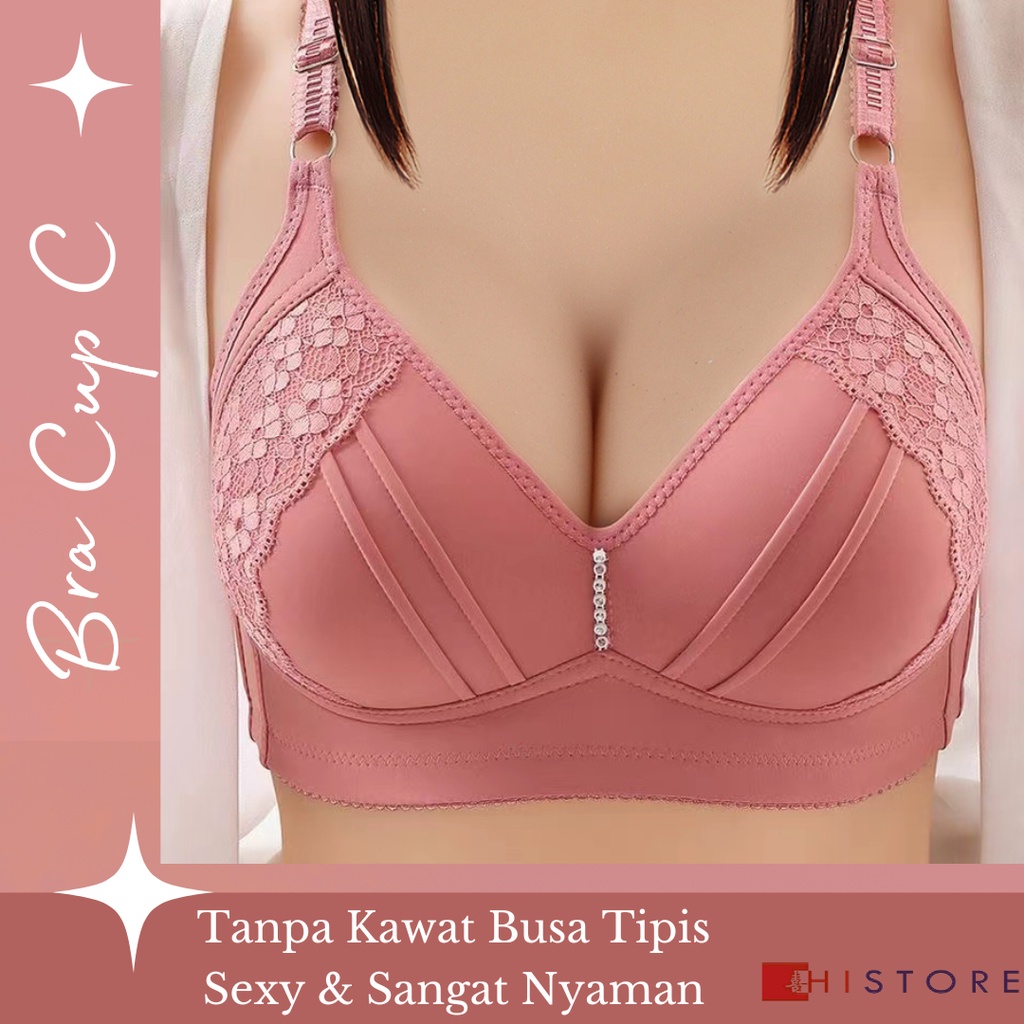 [HI] Bra BH FASHION CUP C Fashion Wanita Bra Premium Busa Tipis Tanpa Kawat Sangat Nyaman A6224